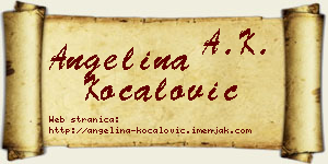 Angelina Kočalović vizit kartica